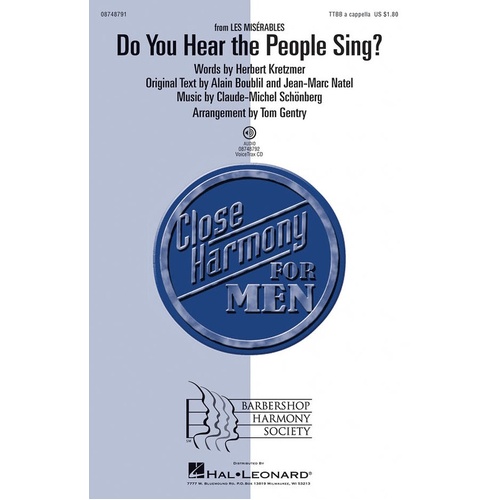 Do You Hear The People Sing TTBB A Cappella (Octavo)