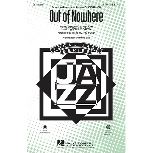 Out Of Nowhere SAB (Octavo)
