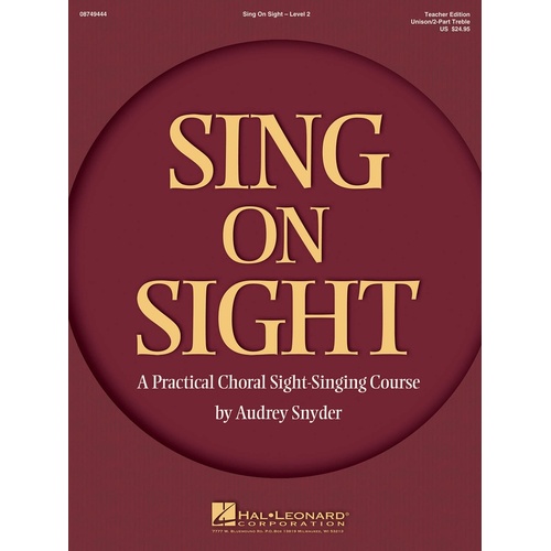 Sing On Sight V2 Unison/2Pt Teacher Ed (Softcover Book)