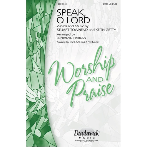 Speak O Lord SATB (Octavo)