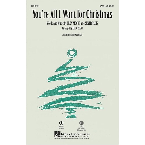 You're All I Want For Christmas SAB (Octavo)