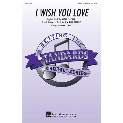 I Wish You Love SATB (Octavo)