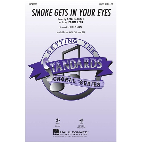 Smoke Gets in Your Eyes SATB Choral Arrangement by Kirby Shaw
