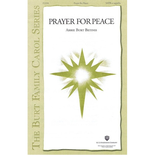Prayer For Peace SATB A Cappella