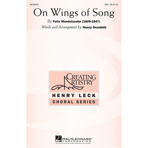 On Wings Of Song SSA (Octavo)