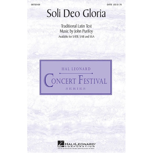 Soli Deo Gloria SATB (Octavo)