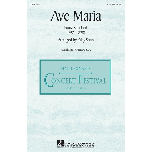 Ave Maria SSA (Octavo)