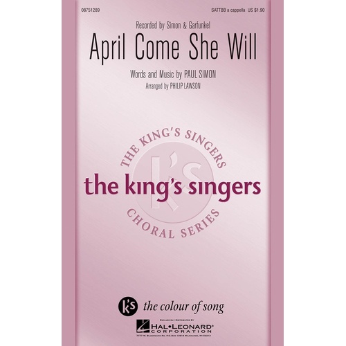 April Come She Will SaTTBB (Octavo)