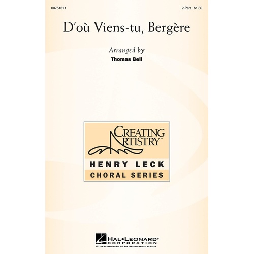 Dou Viens Tu Bergere 2Pt (Octavo)