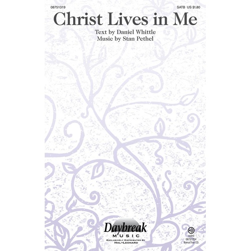 Christ Lives In Me SATB (Octavo)