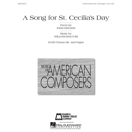 Song For St Cecilias Day SATB/Organ (Octavo)