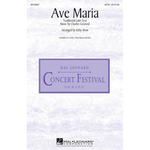 Ave Maria 3Pt Mixed (Octavo)