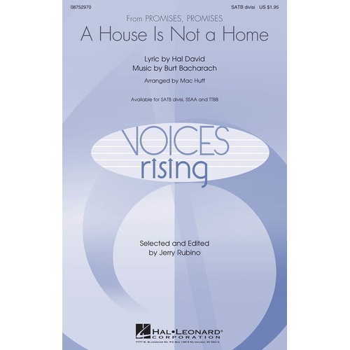 House Is Not A Home SSAA (Octavo)