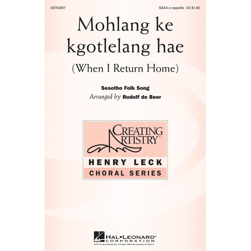 Mohlang Ke Kgotlelang Hae SSAA (Octavo)