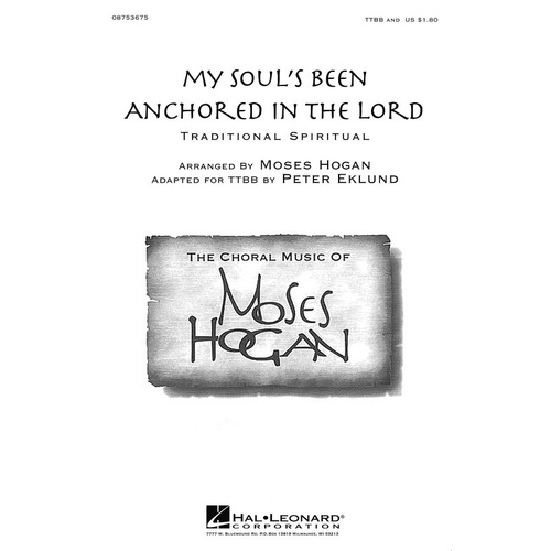 My Souls Been Anchored In The Lord TTBB A Cappel (Octavo)