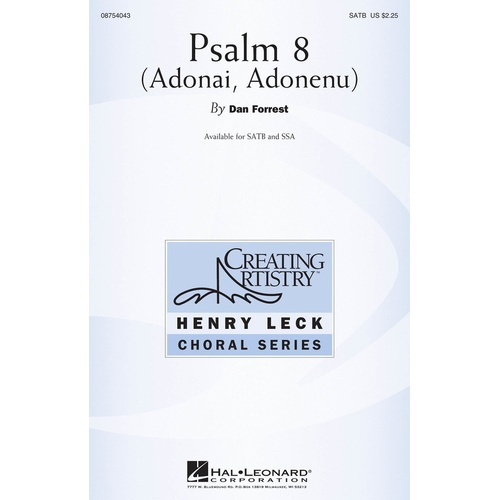 Psalm 8 SATB (Octavo)