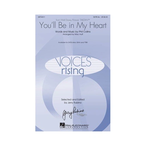 You'll Be in My Heart SSAA Choral Score by Mac Huff, Hal Leonard, 12 Pages, Duration: 4:25, Advanced Choir Arrangement