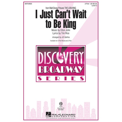 I Just Can'T Wait To Be King 2Pt (Octavo)