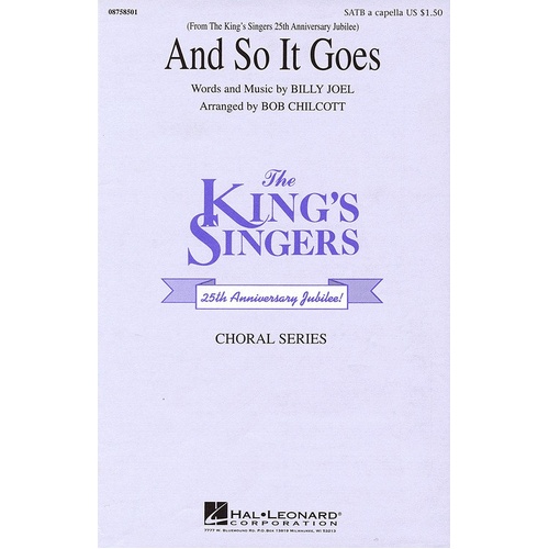 And So It Goes Una SATB King Singers (Octavo)