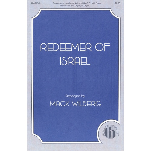 Redeemer Of Israel SATB (Octavo)