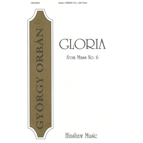 Gloria From Mass No 6 SA (Octavo)