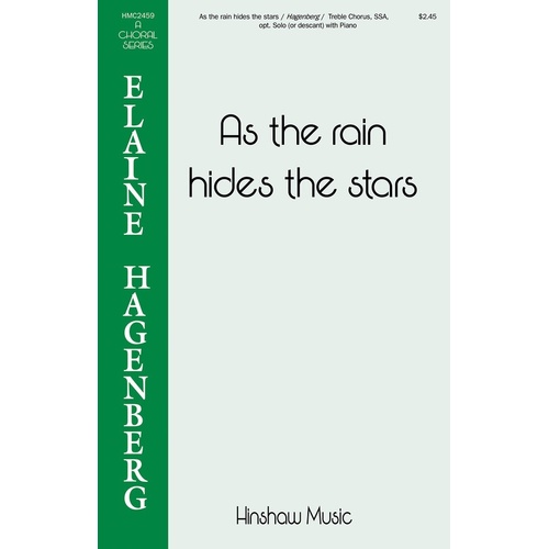 As The Rain Hides The Stars SSA (Octavo)