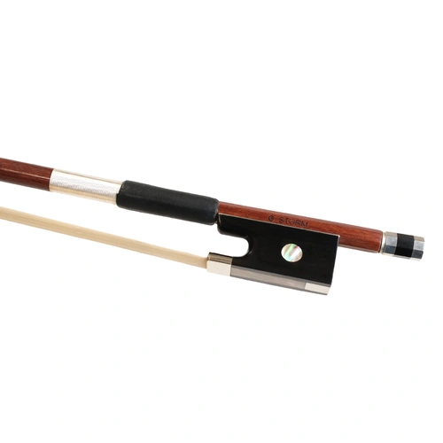 Gottfried Sturm Pernambuco Violin Bow - Round Stick, Ebony Frog, Silver Wire Grip, Made in Germany