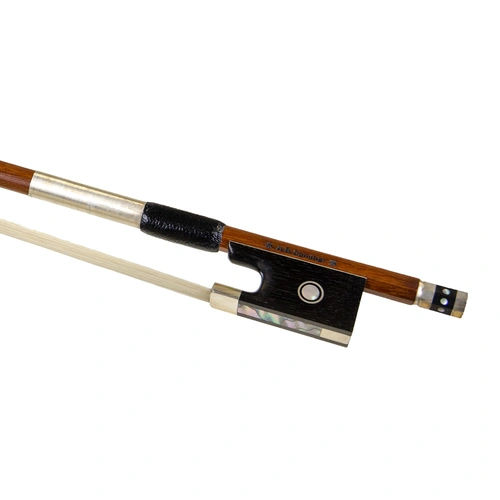 A.R. Sandner Pernambuco Round Violin Bow with Sterling Silver Mounting