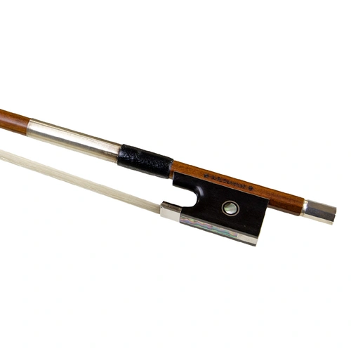 A.R. Sandner Pernambuco Violin Bow Round Stick Silver Tip