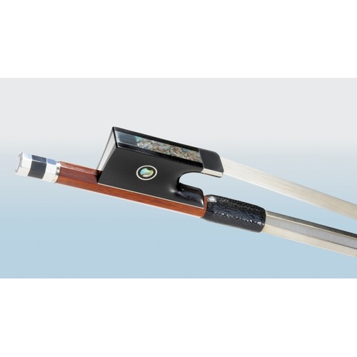 Dörfler Fine Pernambuco Round Violin Bow with Ebony Frog and Metal Winding