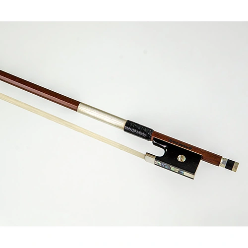 Dorfler Pernambuco Violin Bow - Octagonal Inlay, Ebony Frog, Silver Wire Winding, 1a Pernambuco Stick