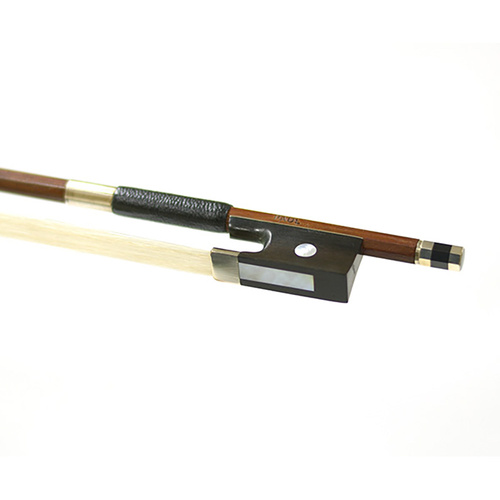 Paul Brazilwood German 1/4 Violin Bow with Ebony Frog and Nickel Grip