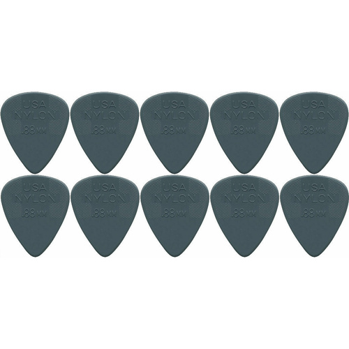 10 x Dunlop Nylon Standard "Greys" .88MM Gauge Guitar Picks