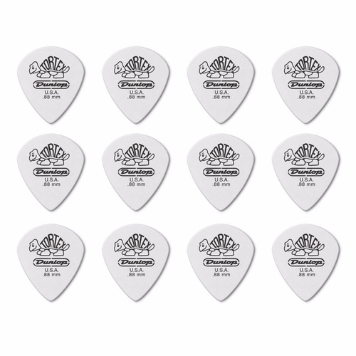12 x Jim Dunlop Tortex Jazz 3 White 0.88mm Guitar Picks III 478R