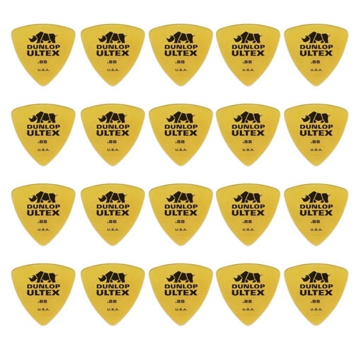 20 x Jim Dunlop Ultex Triangle 0.88MM Gauge Guitar Picks 426R Bass