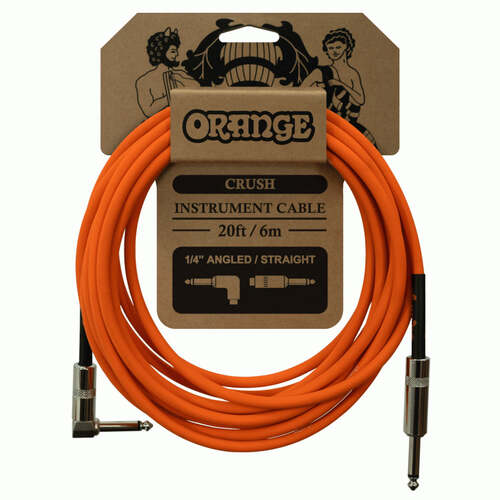 Orange CA037 Crush Guitar Cable 6m (20ft) Instrument Lead Straight-Angle