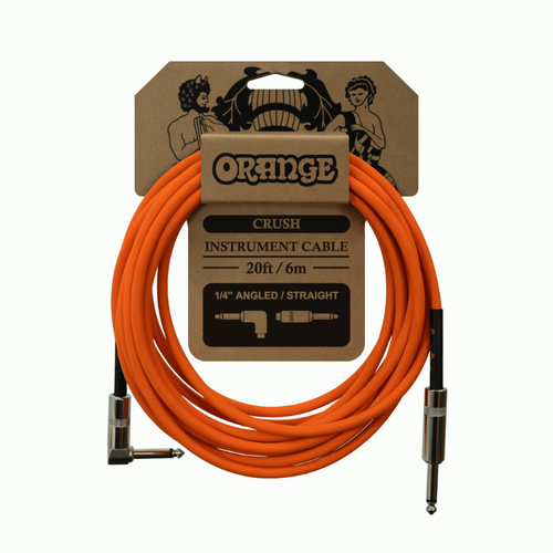 Orange CA037 Crush 20ft Guitar Cable with Angled Jack