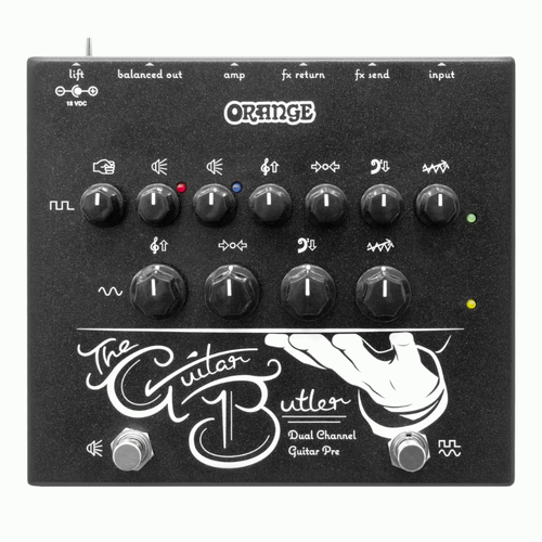 Orange Guitar Butler Dual Channel Preamp Pedal for Guitarists