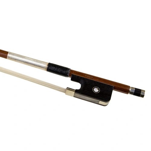 Paul Brazilwood Octagonal Viola Bow - Ebony Frog, Silver Wire Grip, Made in Germany