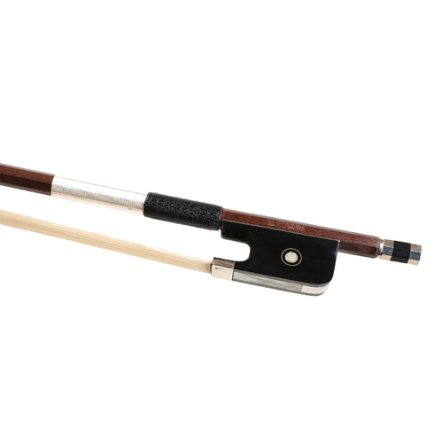 Gottfried Sturm Brazilwood Octagonal Viola Bow with Ebony Frog, Parisian Eye, and Imitation Whalebone Grip, Made in Germany