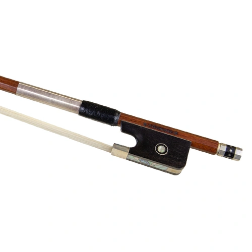 Sandner Viola Bow –  Pernambuco.Round Sterling Silver
