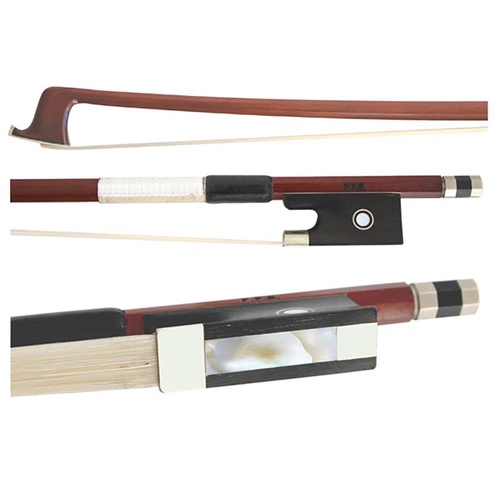 FPS Horsehair Violin Bow 1/32 - Student Bow with Ebony Frog and Flexible Stick