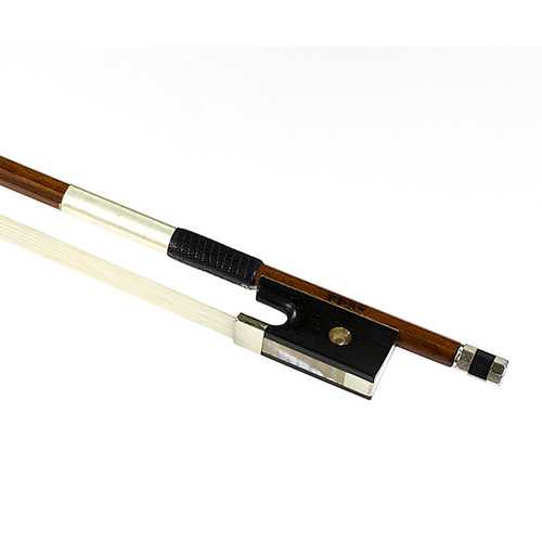 FPS Fine Brazilwood 3/4 Violin Bow - Student Bow with Ebony Frog and Self-Locking Mortise Wedge