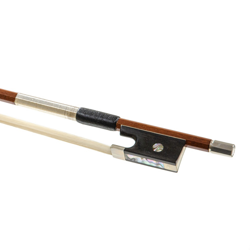 FPS G-Style Octagonal Violin Bow for Students, Hand-Carved Ebony Frog, Flexible Stick, Non-Endangered Materials
