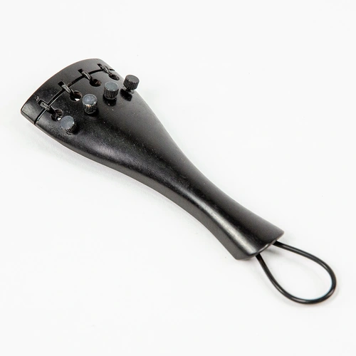Viola Tailpiece Ebony Round 4-Adjustable 135mm