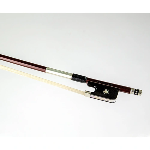 W.E. Dorfler 1A Cello Bow, Pernambucan, Octagonal, Silver Winding, Ebony Frog and Button