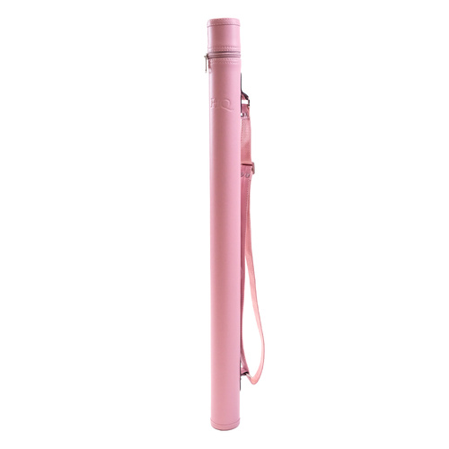 HQ Microfibre Bow Tube - Violin/Viola/Cello Double - Pink, Scratch Resistant, Adjustable Strap, Padded Interior, Zippered End, 0.6 kg