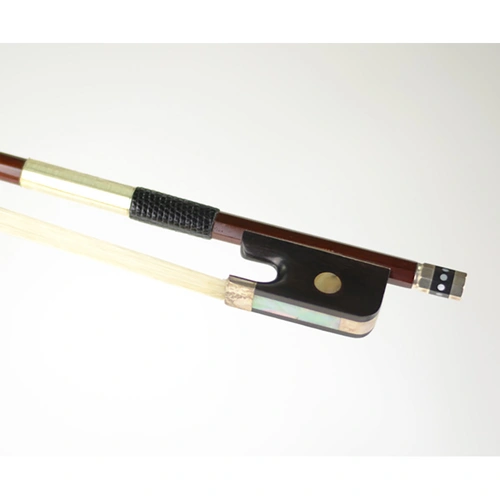 FPS Brazilwood Cello Bow - German Style, Round, Student Quality, Hand-Carved Ebony Frog