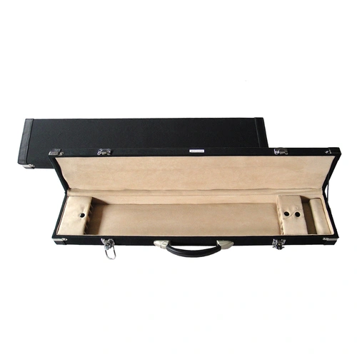 HQ Bow Case for 6 Violin, Viola, Cello Bows - Vinyl Cover, Lockable Latches, Soft Dividers, Plywood Body, Carry Handle