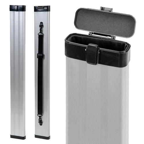 Double Bass Bow Case for French/German Bows - Aluminum Silver